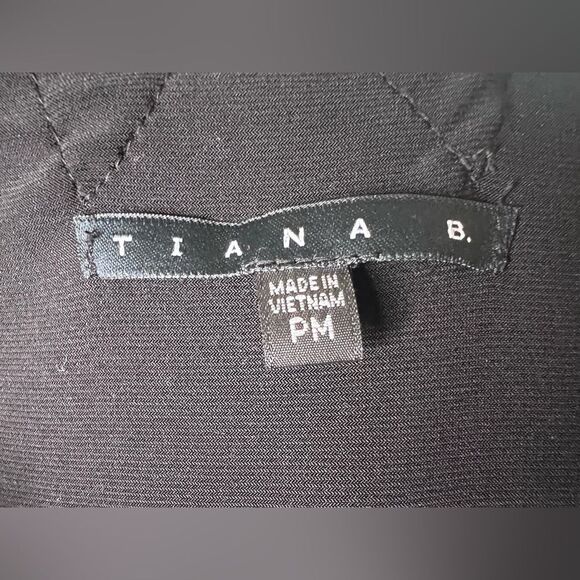 Tiana B. Black Goth Romance Sleeveless Ruffle V-Neck Mini Dress Size PM - Picture 11 of 11